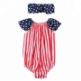 2018 Strip And Star Summer Baby Girls American Flag Jumpsuit 4th Of July Romper