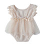 2019 Wholesale  fall  baby girl grown cotton lace  ruffle body romper