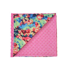 2021soft design flower dot fabric pacifier baby swaddle blanket super comfortable