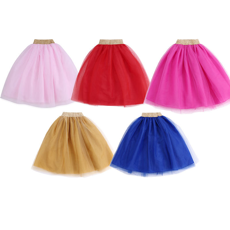 2019 New Design Fancy baby girl tutu tulle dance dress multi color long maxi skirt