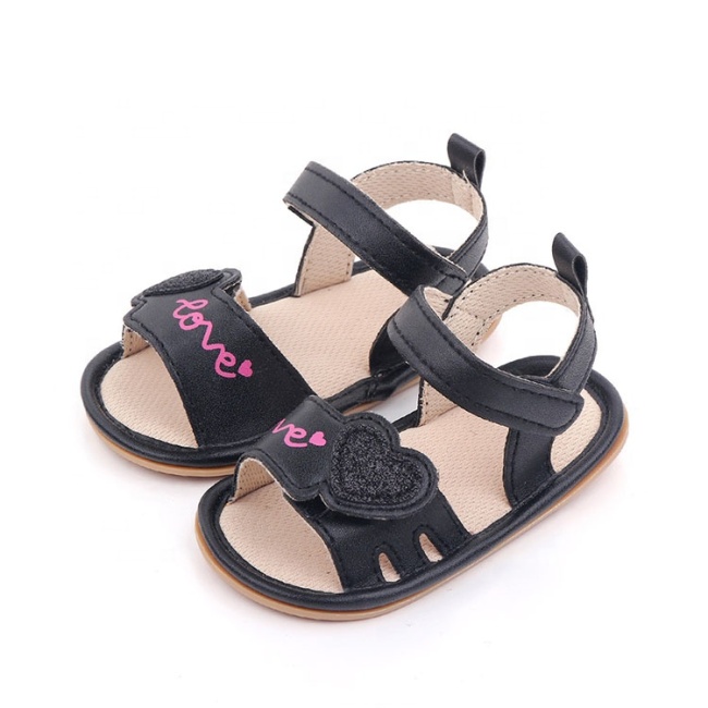 2021 trendy new born pink black red baby shoes strap toddler girl sandals