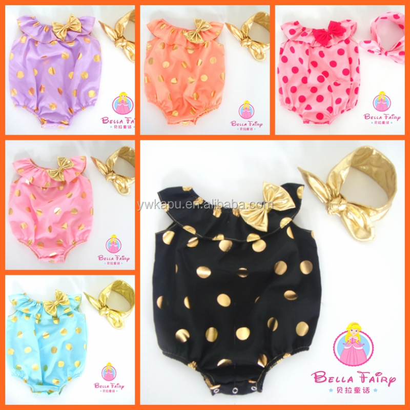 wholesale baby girls seaside bella cotton romper, with snaps closure on bottom