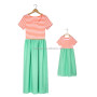 Hot sale same clothes for mother and daughter mother and daughter dress design baby and mommy clothes