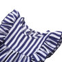 Wholesale Children's Boutique Stripe Sleeveless Ruffle Top With Short Pants Outfit Clothes Set