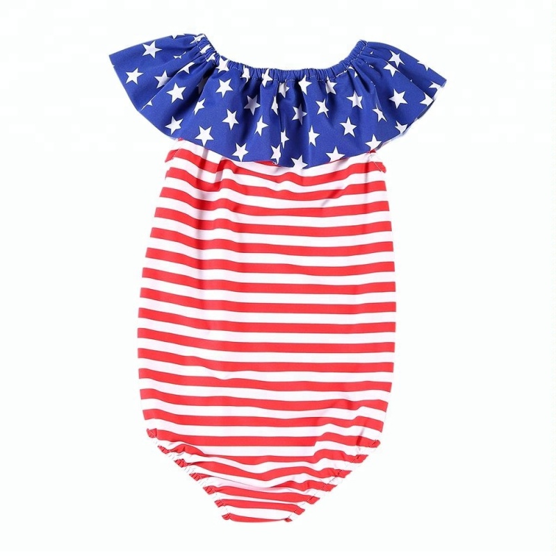 One Piece Child 4th of July Kids Swimsuit Bathing Suit Baby Girl Swimwear