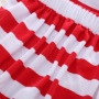 New Arrival American Style Fourth of July Striped Printing Kids Strappy Rompers for Girls