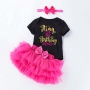 Wholesale Cotton Smash Cake Boutique Baby Romper And Tutu Skirts Set With Headband For Birthday Party 