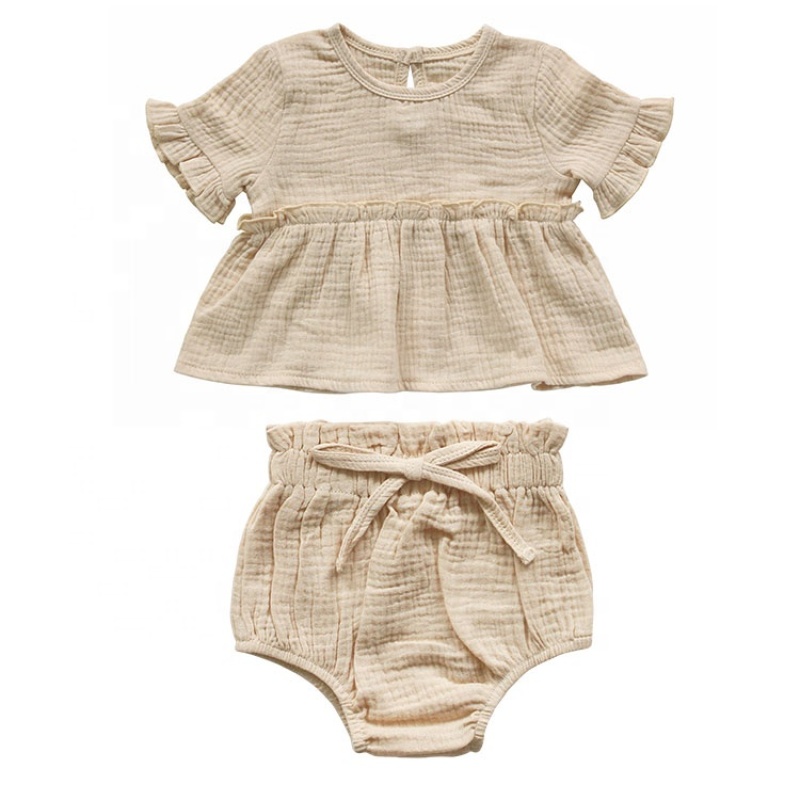 Baby Girl Soft Cotton Top With Bloomer Clothing Set 