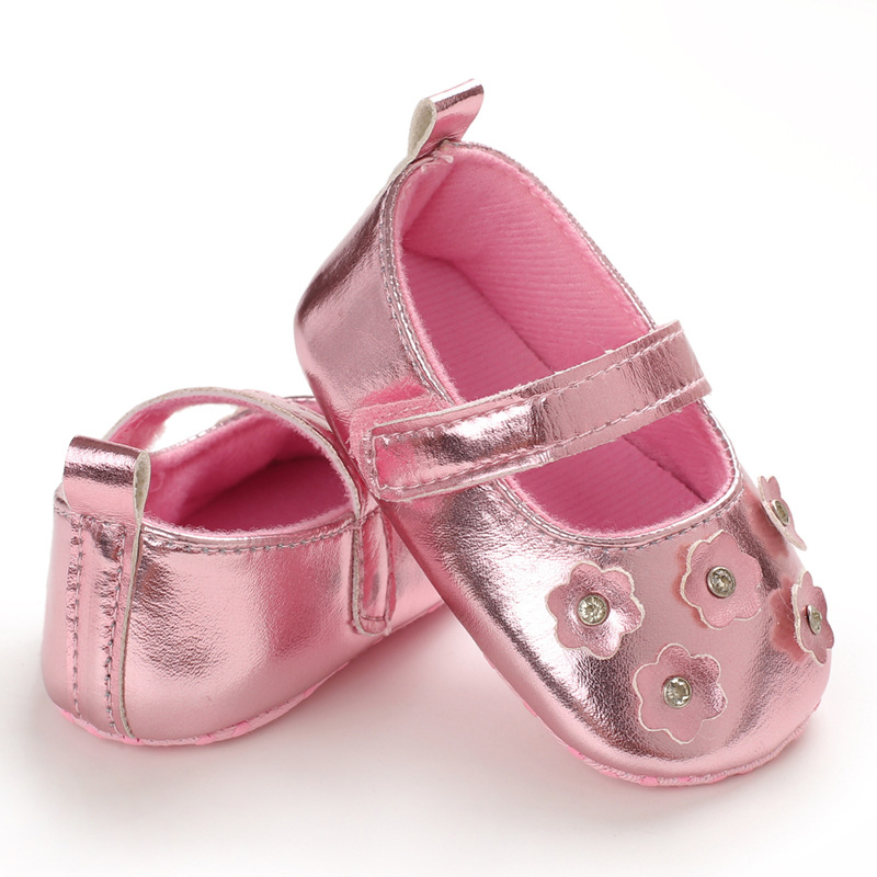 Custom High Quality Designer Newborn Baby Girls Flower Prints Shoes Prewalker for School
