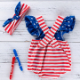 Infant toddler 1 to 2years 4th of July baby girl romper outfit