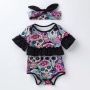 2021 korean fashion baby girls boutique clothing sets ruffle customize halloween romper