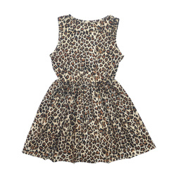 Wholesale Boutique Leopard Sleeveless Girls Dresses 