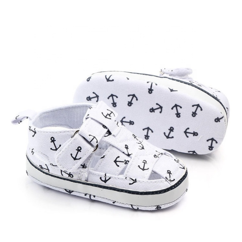 Hot saling baby shoes cotton hollow out buckle strap toddler boy sandals