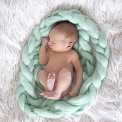 Newborn Photography Props baskets Chunky Soft Thick Knitted Braid Blankets