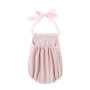 Newborn baby girl fashion clothes halter lace ribbon bow knot  decorated baby clothing romper
