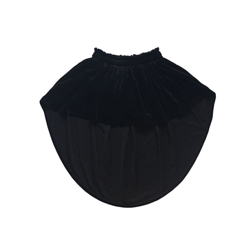 Hot sale wholesale christmas green high waist velvet swallow tail girl fashion kids skirts