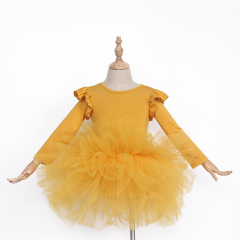 Wholesale New Design Girl Boutique Long Sleeve Ballet Tutu Dresses