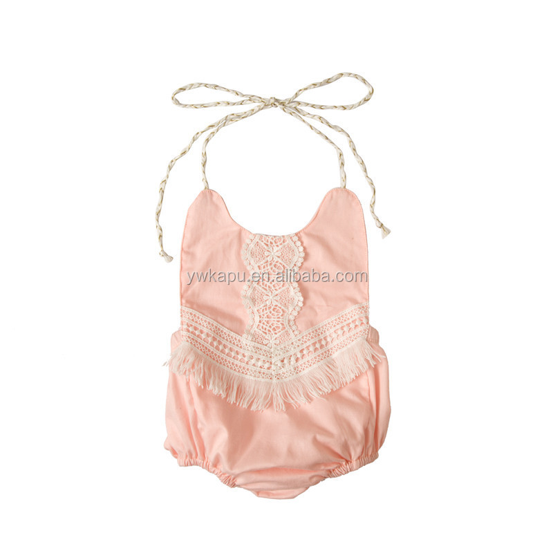 2018 newest designs colorful baby girls romper Fringing String Romper