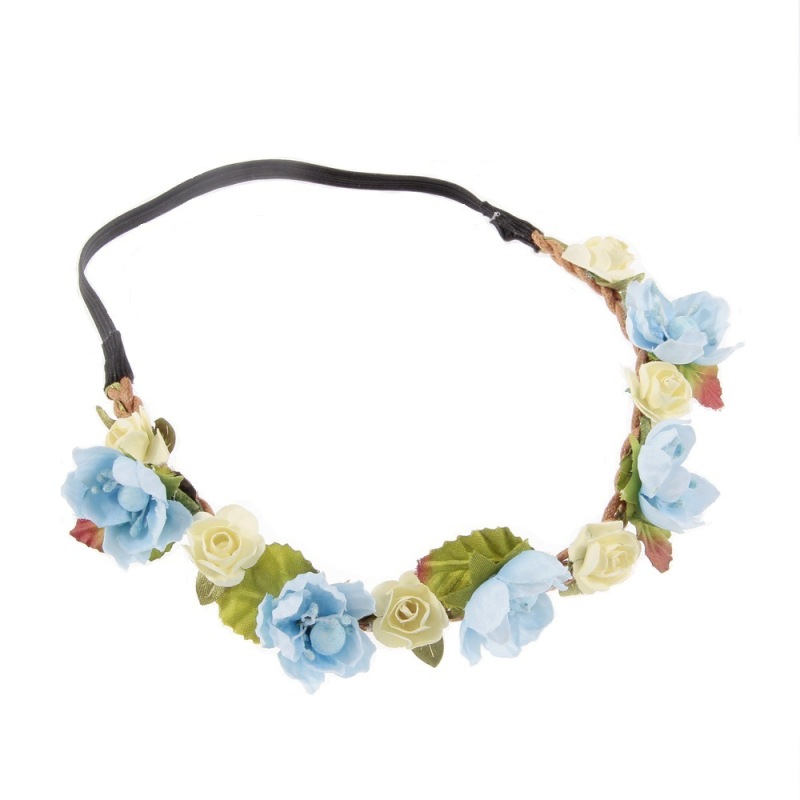 Amazon Hot Sale Baby Girls Headband with Artificial Flowers