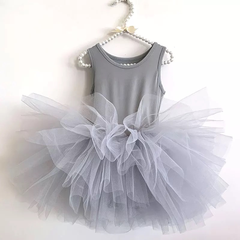 Wholesale Kids Ballet Tulle Dusty Pink Dance Tutu Dress For Girls