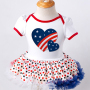 Fast delivery 4th of July headband baby girl romper dresses