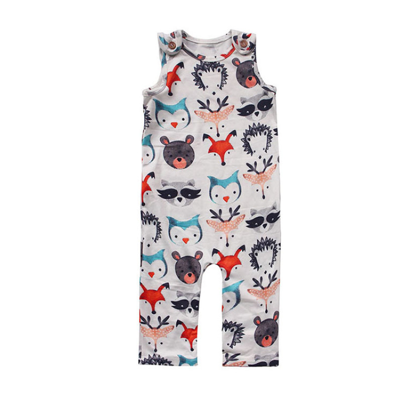 2020 New animal kids cartoon fall clothing toddler long jumpsuit baby boy's romper RTS