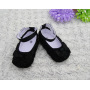 New design baby hard sole walking shoes rosette baby shoes for sale