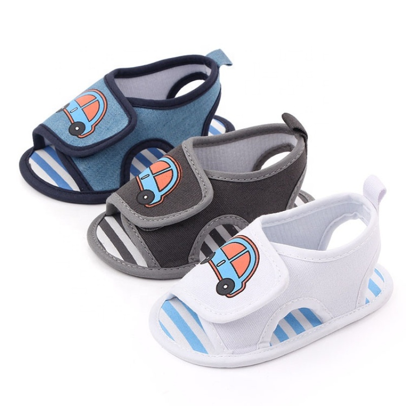 Wholesale cute custom printed shoes newborn baby flat shoes