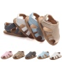 Fashion full grain leather toddler soft sole shoes hollow out sandals