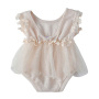 Wholesale Trendy Fine Workmanship Design Lace Floral Girls Clothes Baby's Boutique Romper Dress Toddler Gift Sets