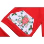 Hot Sale Kids Boutique Christmas Hooded Red Outfit with Floral Print