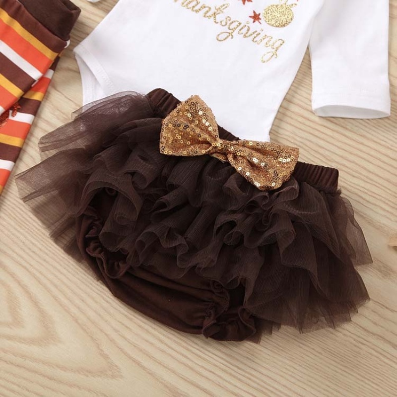 2021 thanksgiving day trendy baby clothes girl romper suit