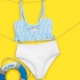 New design fashion high quality black two piece swimsuit skirt swimwear