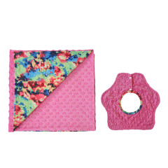 2020 new born safety skin friendly cotton flower blanket gift baby present set