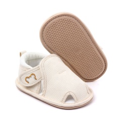 Hot selling baby solid color breathable shoes cotton outdoor sandals