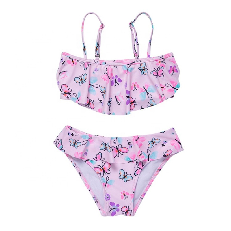 2021 factory direct sale pink one piece summer swimsuit  butterfly bikini