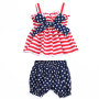 2019 Wholesale children's boutique clothing baby girl smocking outfit summer cotton kids clothes set