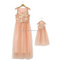 Hot sale same clothes for mother and daughter mother and daughter dress design baby and mommy clothes
