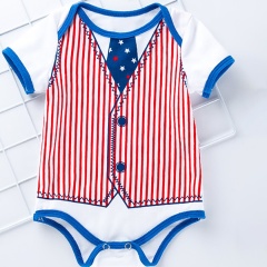 Wholesale 4th of July cotton baby boy clothes