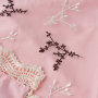 Factory Wholesale Solid Color Print  Laced Soft Cotton Baby Quilt Embroidered  Blanket For Girl