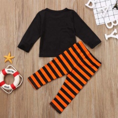 Hot selling fall baby orange clothes pumpkin halloween long pants