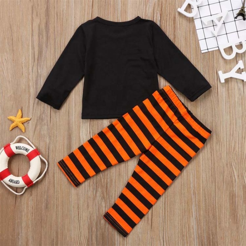Hot selling fall baby orange clothes pumpkin halloween long pants