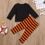 Hot selling fall baby orange clothes pumpkin halloween long pants