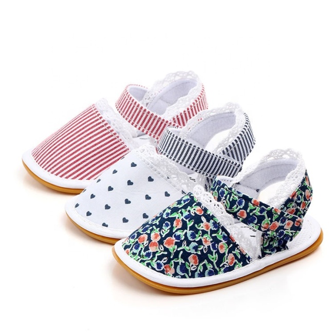 2021 cute newborn breathable baby shoes cotton sandals