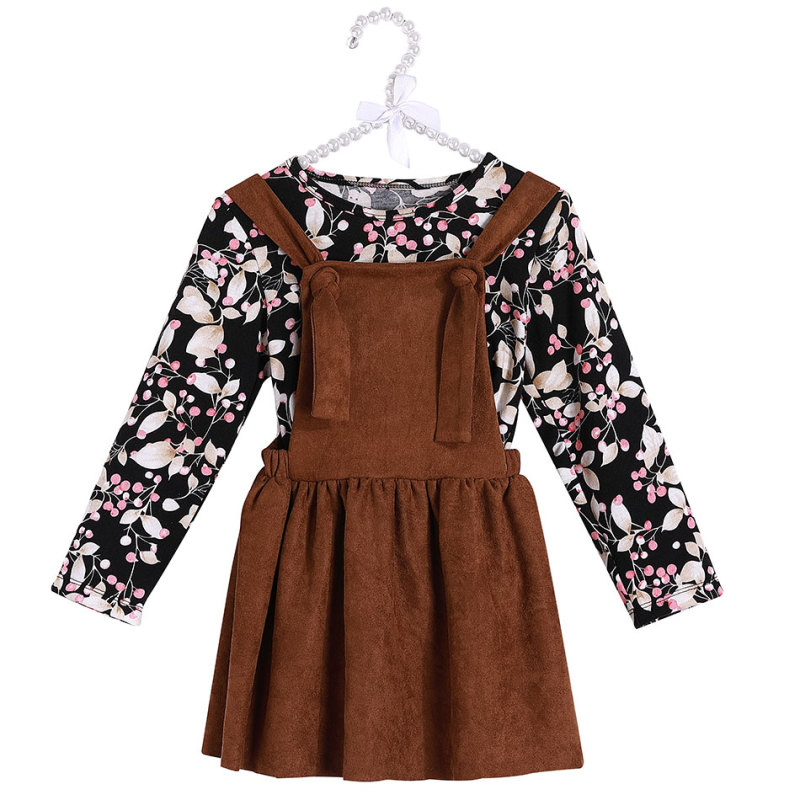 High Quality Boutique Baby Girls Clothes Vintage Floral Sweet Skirt Outfits