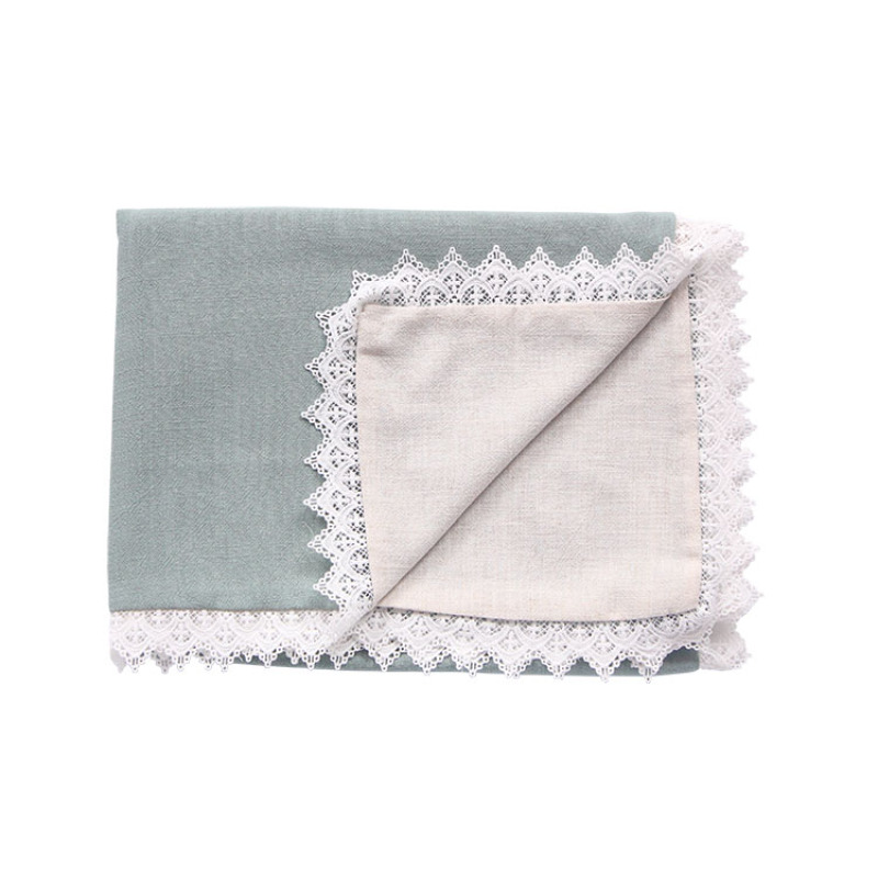 New wholesale breathable lace cotttn linen soft baby cover swaddle blanket
