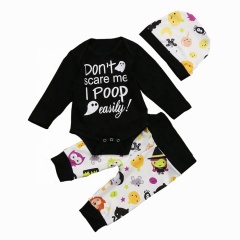 Promotion halloween high quality purple cartoon bat baby boutique clothing