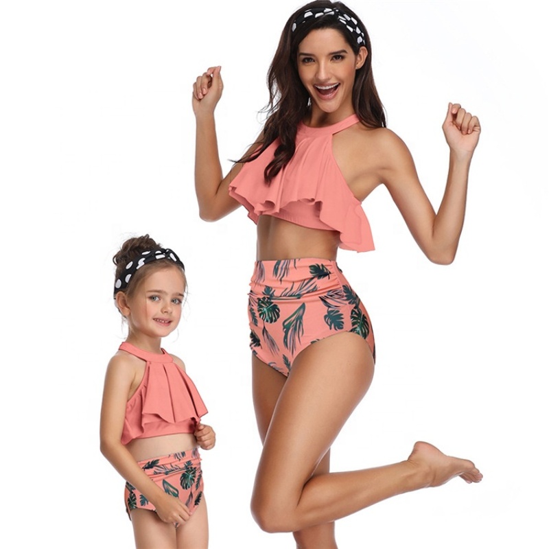 USA black blue printed ruched leopard private label bikini swimsuit