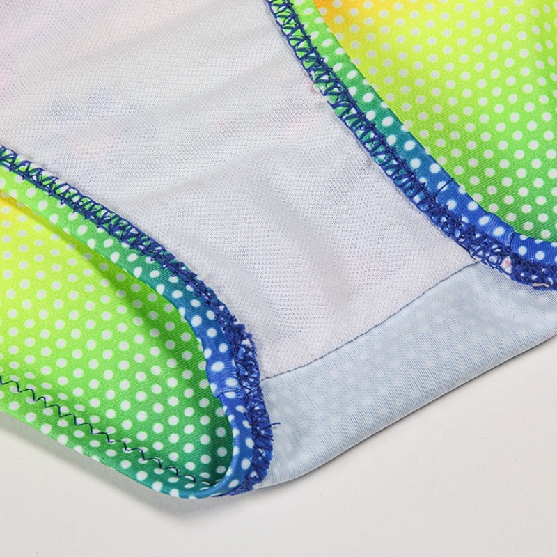 New colorful designer inspired high waist two piece bikini cartoon swimwear