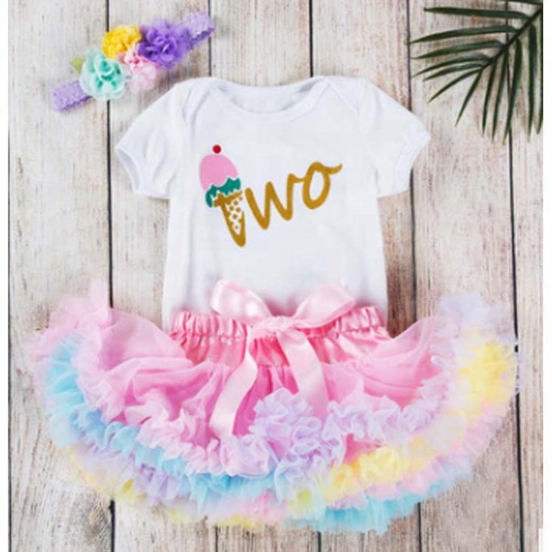 Factory Sale Baby Girl Birthday Smash Cake Tutu Dress With Headband Set